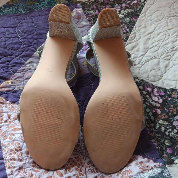 Mother of the Bride Silver Sparkle Shoes - Picture 8 of 9